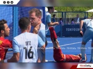 ഒളിമ്പിക്സ് എതിരാളി തലയ്ക്കടിച്ച് അർജന്റീന