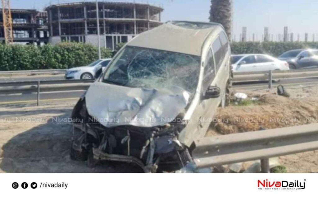 Three killed and One person  injured in a road accident  at Bahrain.