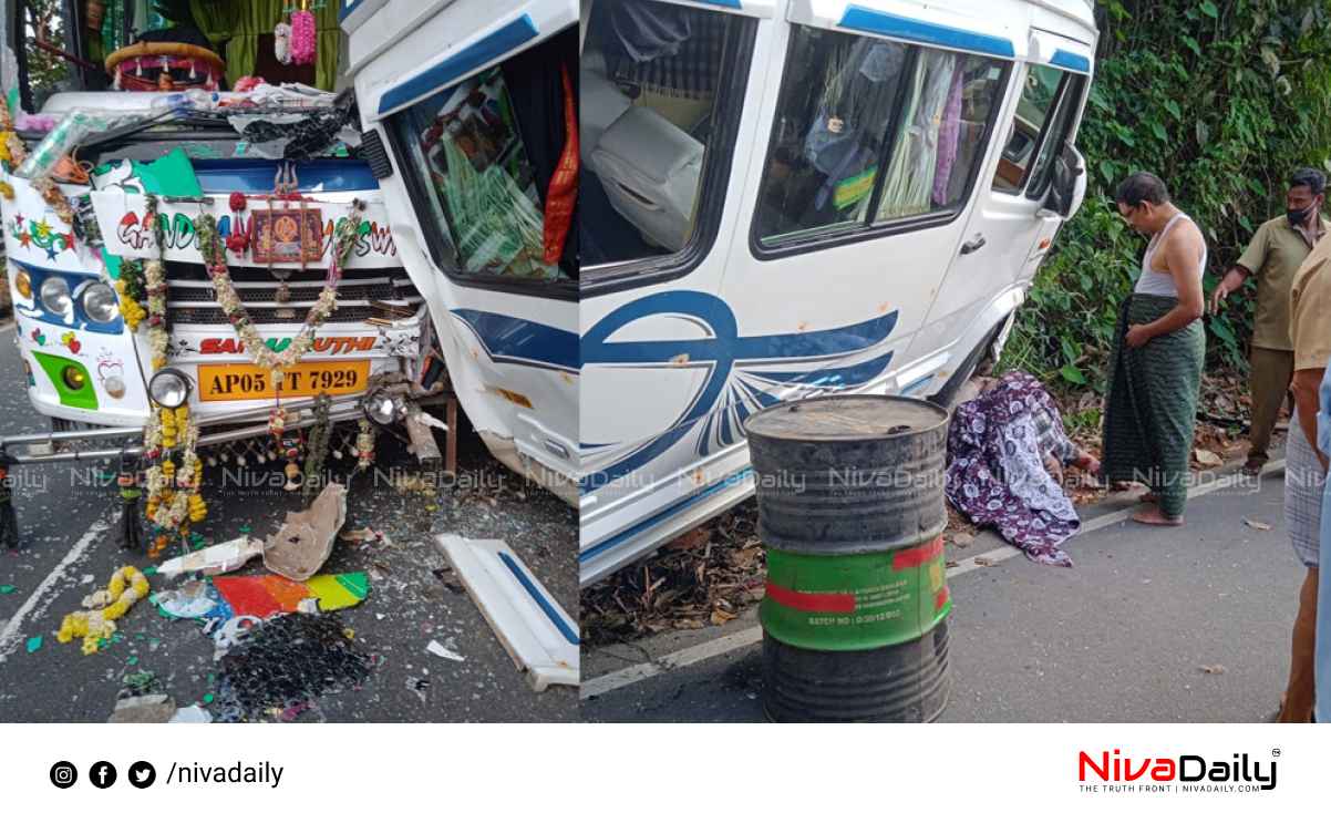 Two Sabarimala pilgrims died in a road accident at Idukki.