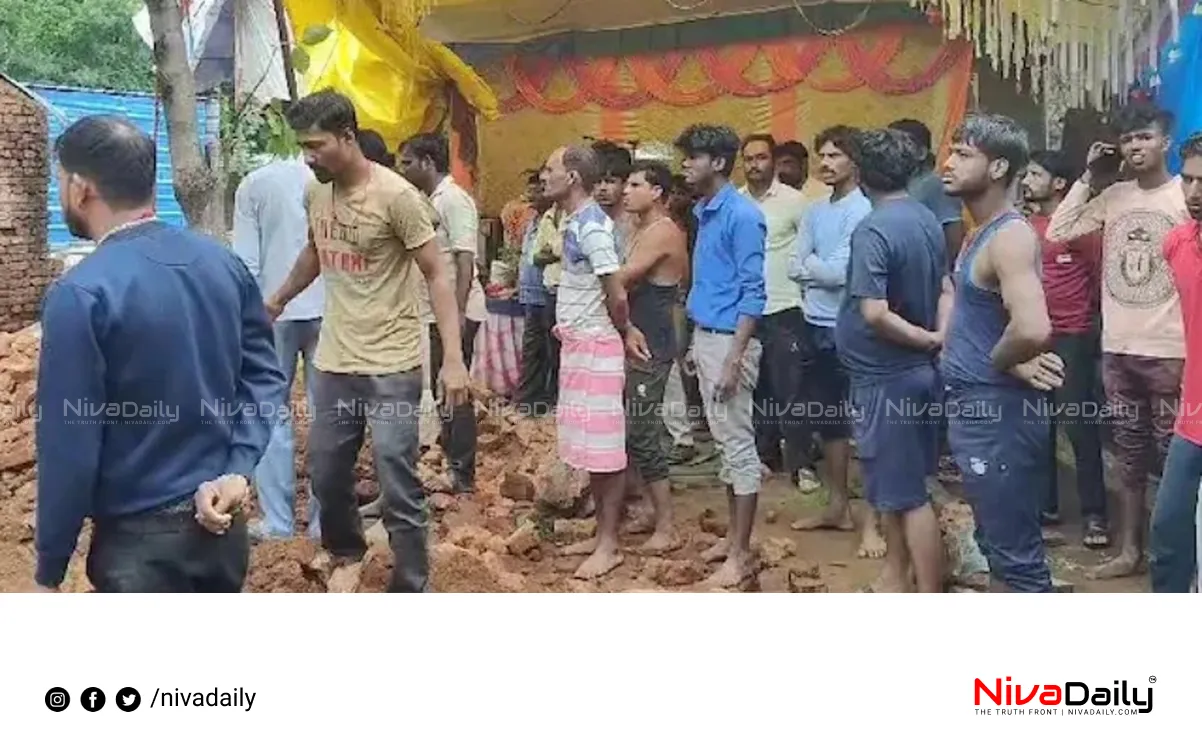 Madhya Pradesh temple wall collapse