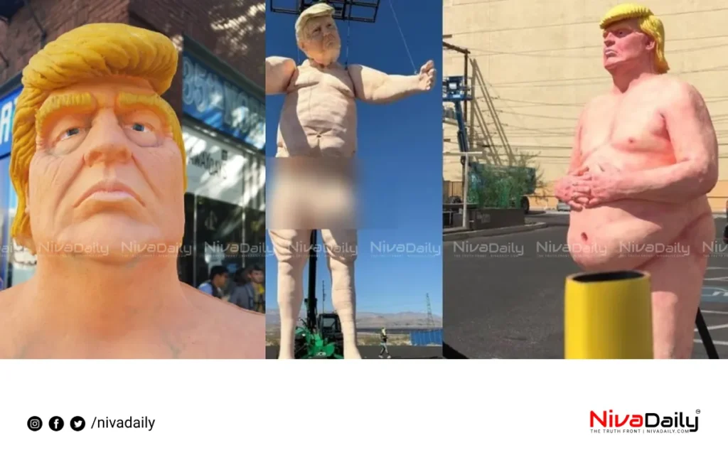 Donald Trump naked statue Las Vegas