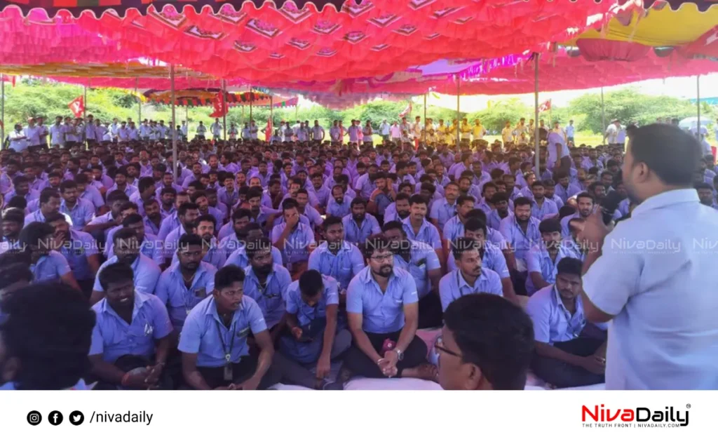 Samsung workers protest Chennai