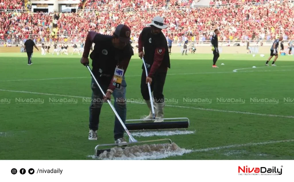 Argentina Venezuela World Cup qualifier rain delay