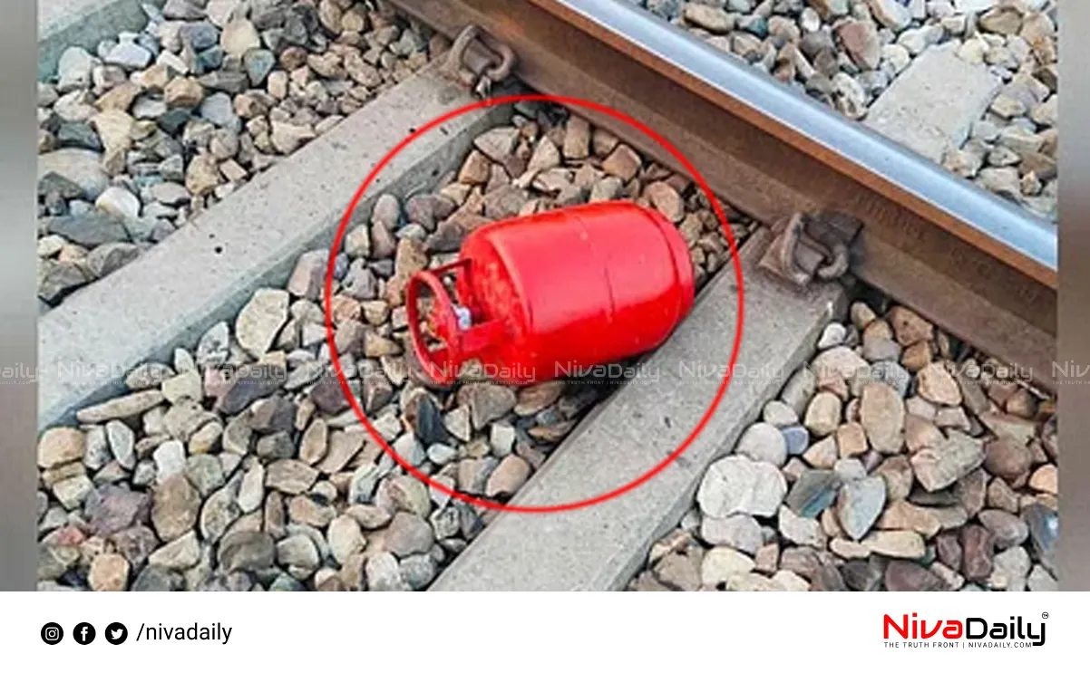 Uttarakhand railway track gas cylinder