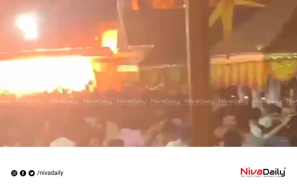 Nileswaram temple festival fire accident