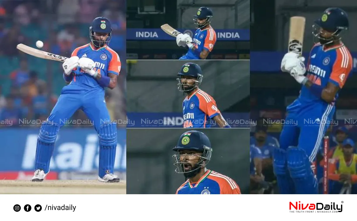 Hardik Pandya no-look shot