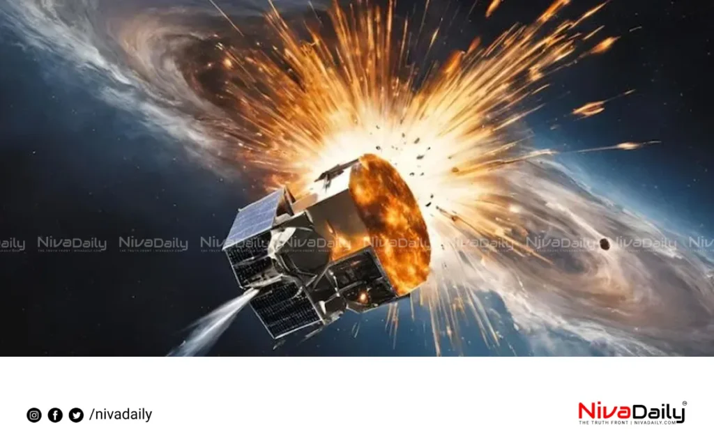 Intelsat 33E satellite explosion space debris