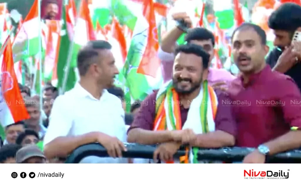 Rahul Mamkoottathil road show Palakkad