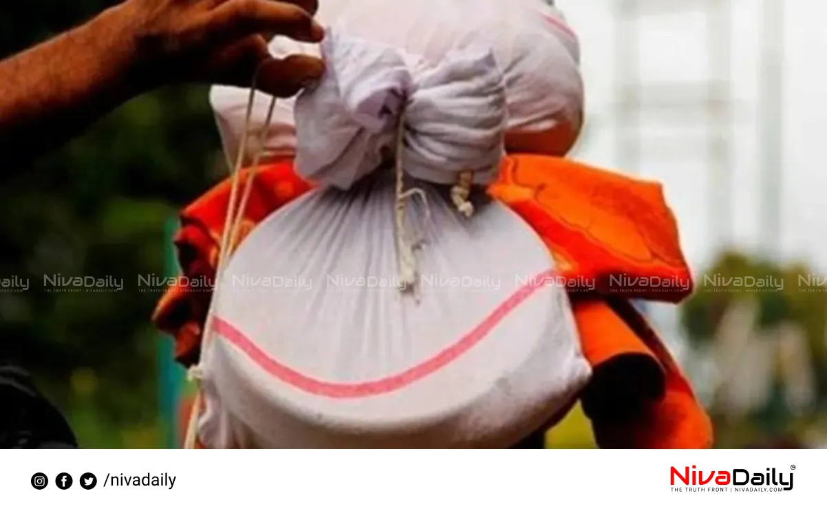 Sabarimala pilgrims coconuts Irumudikettu flights