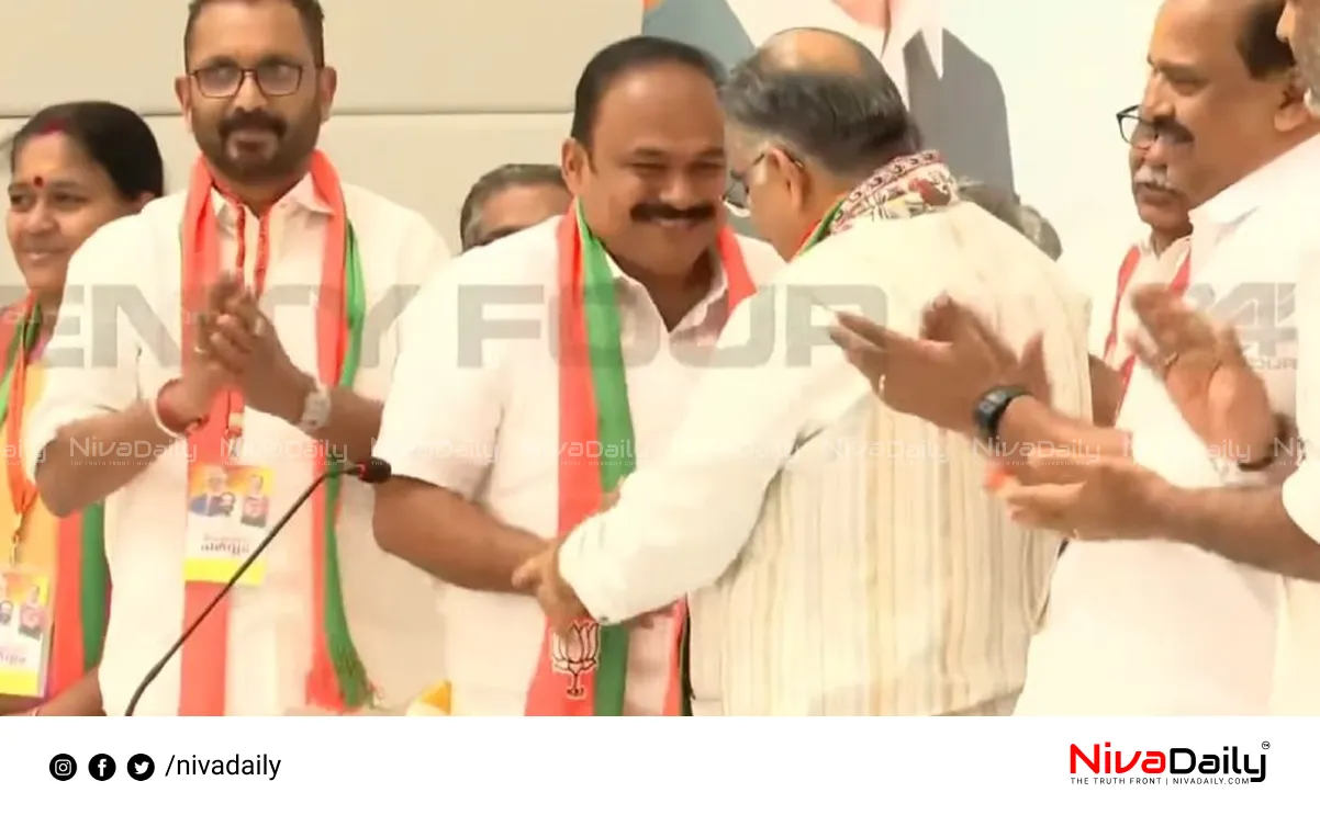 Bipin C Babu joins BJP