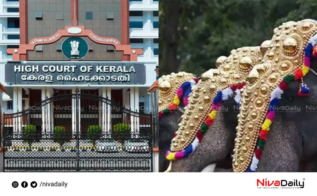 Kerala High Court elephant parade