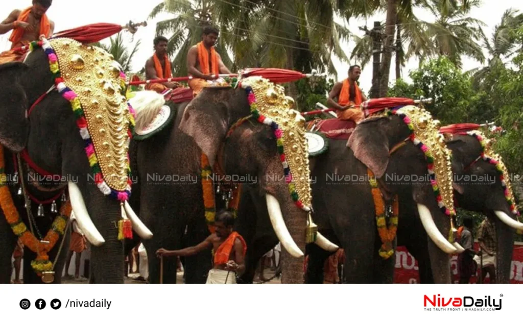 Poornathrayeesa Temple elephant procession case