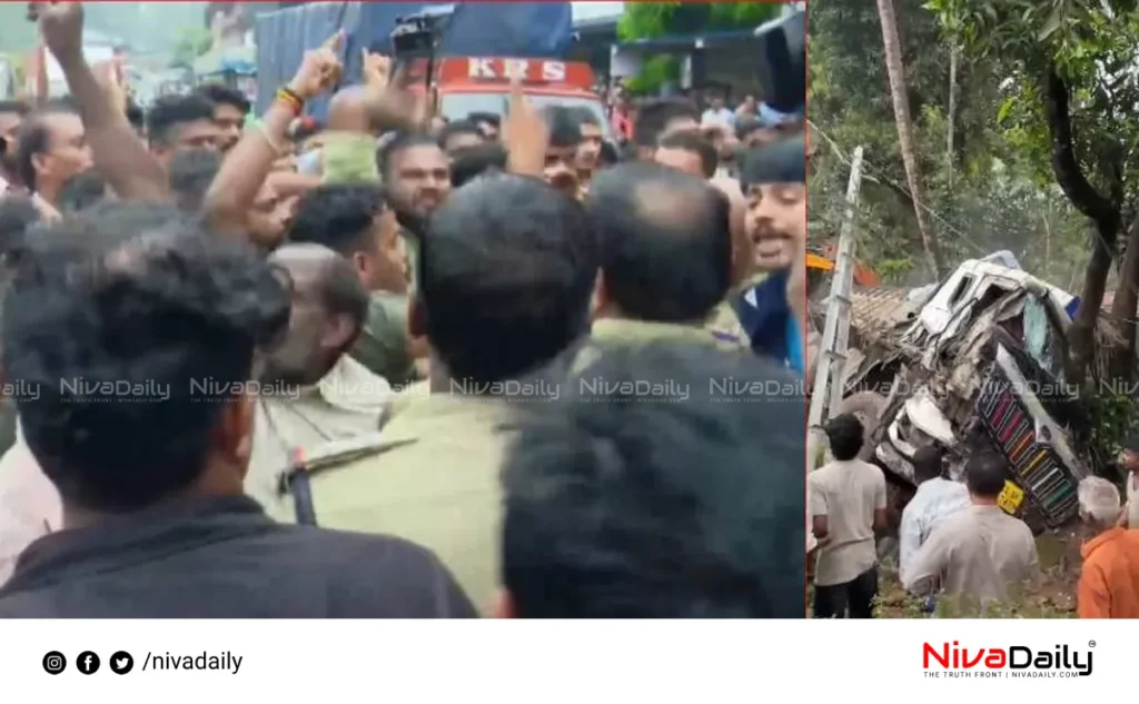 Palakkad Mannarkkad lorry accident protest