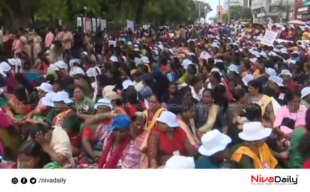 Asha workers strike