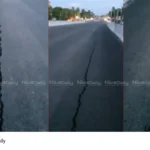 Chavakkad National Highway crack