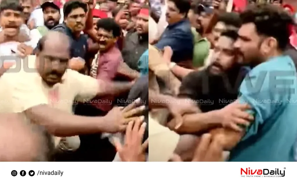 election campaign clash