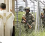 woman crosses border