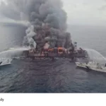 cargo ship fire