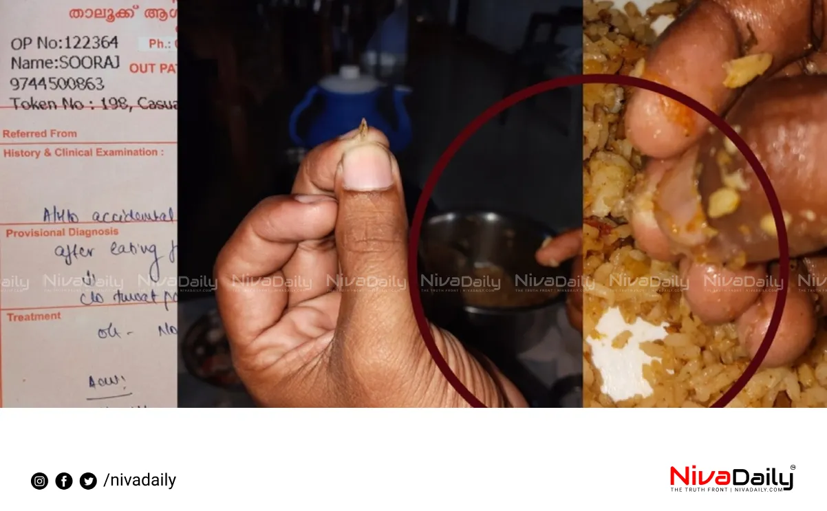 glass pieces in biryani