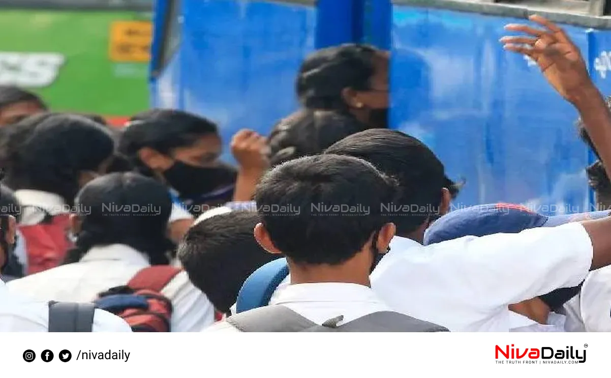 School students dropped off bus