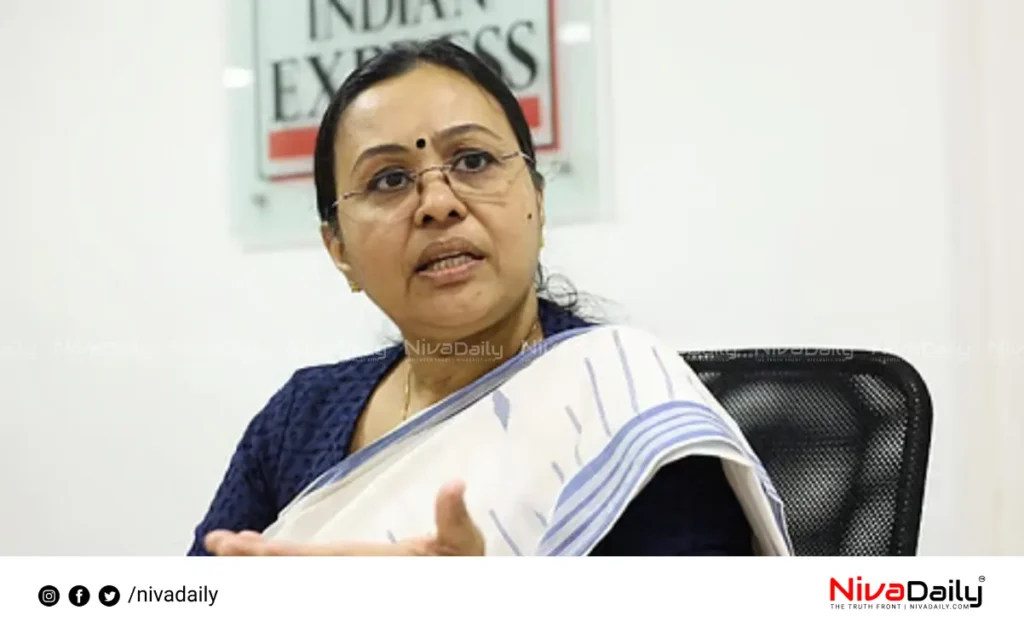 Veena George protest