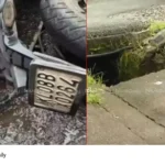 pothole accident Thrissur