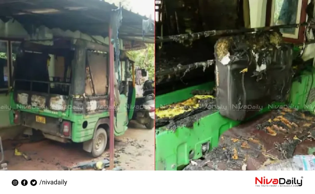 Autorickshaw set on fire