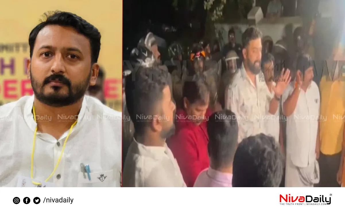 Rahul Mamkootathil Protest