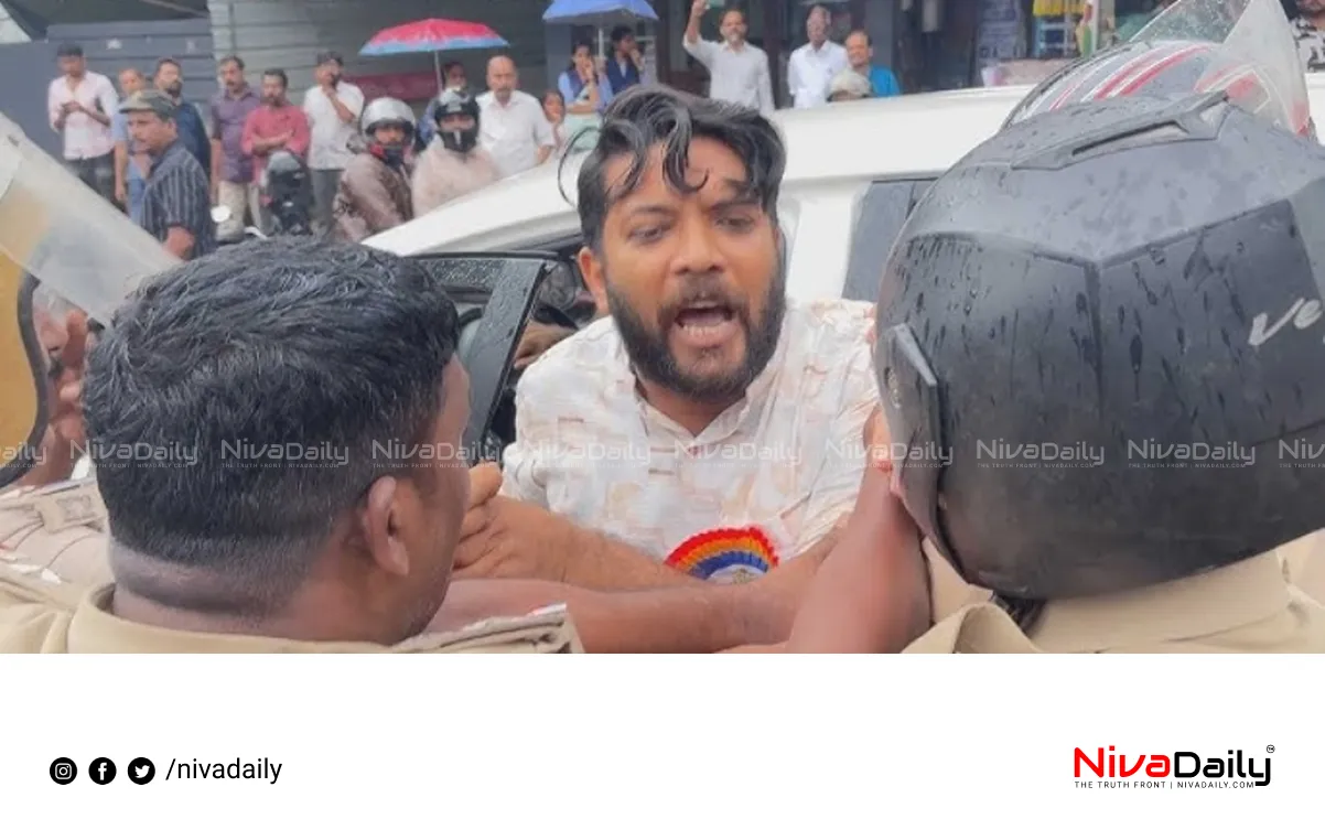Shafi Parambil vehicle block
