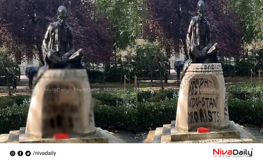 Gandhi statue vandalised