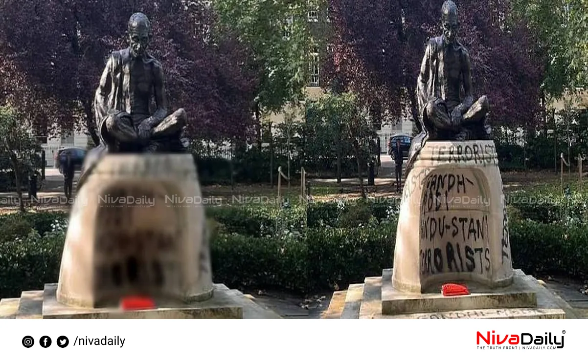 Gandhi statue vandalised