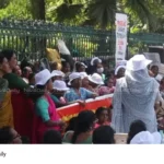 Asha workers protest