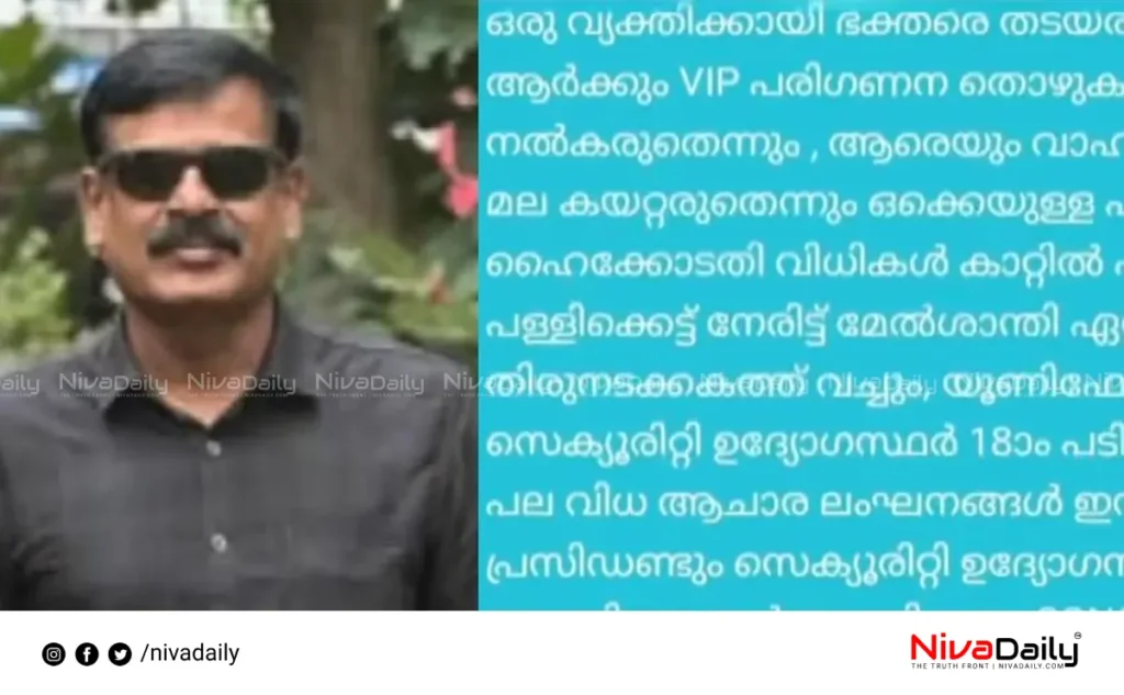 Sabarimala visit controversy